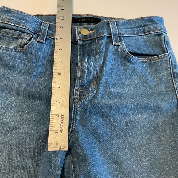 J Brand High Rise Blue Denim Flare Leg Jeans with Stretch, Size 26 - Picture 15 of 16